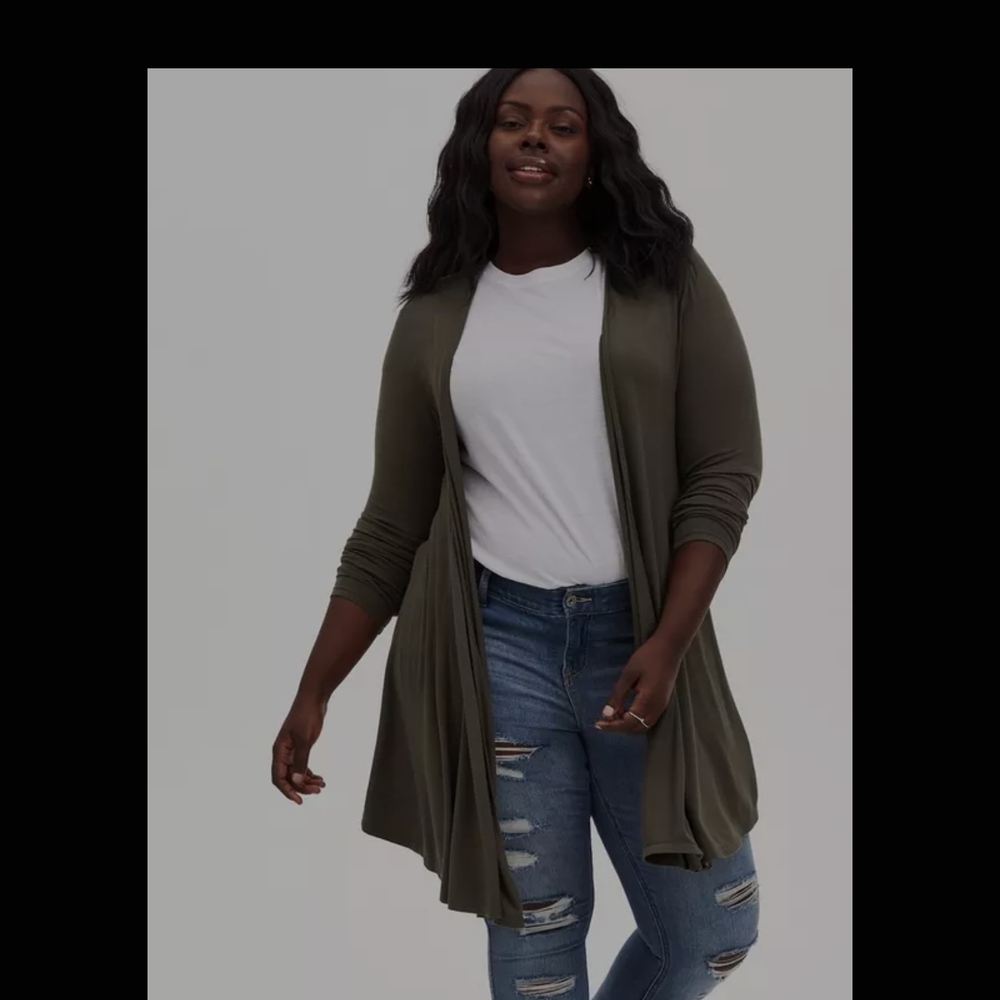 Torrid Olive Women's Open Cardigan